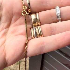 SOLD. 18K/750 Curb Chain.  16inches. 1.5mm